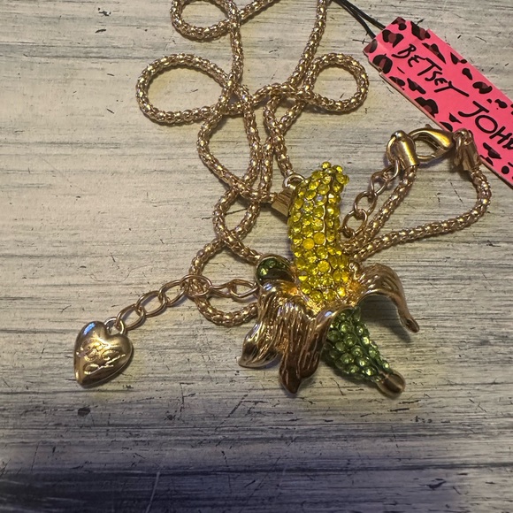 NWT Betsey Johnson | Rhinestone Corn Stalk Neckalce - Picture 3 of 4